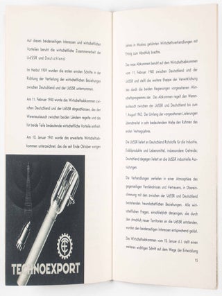 Union der Sozialistischen Sowjet Republiken. Reichsmesse Leipzig. Frühjahr 1941
