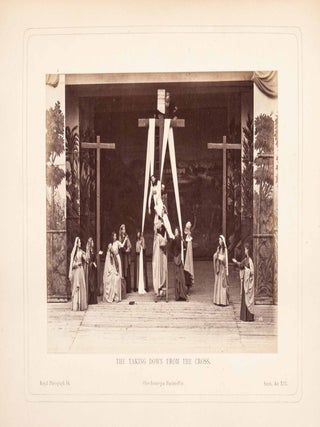 Album of the Passion-Play at Ober-Ammergau. Being Sixty Albumen Prints of the Scenes and Tableaux of the Passion-Play, Taken by Command of His Majesty King Ludwig II. of Bavaria, by the Court-Photographer Albert, of Munich; A Series of Etchings, in Heliotype, from the Pen and Ink drawings of "The Homes of Ammergau," by Eliza Greatorex, and Engravings on Wood. (Being the first complete photo documentaiton of the "Passion Play")