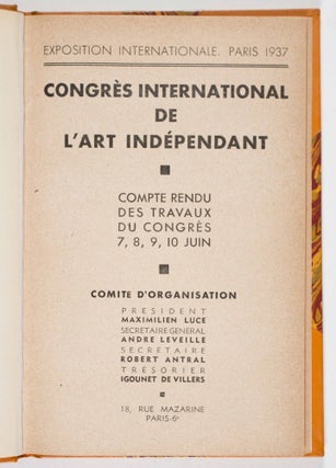 Congrès International de L'Art Indépendant (International Congress of Independent Art)