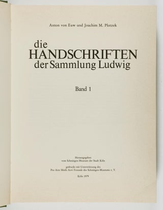 Die Handschriften der Sammlung Ludwig. 4 Vols. (The Manuscripts of the Ludwig Collection)