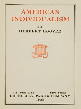 American Individualism [INSCRIBED]