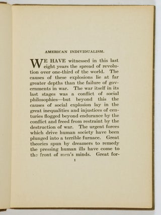 American Individualism [INSCRIBED]