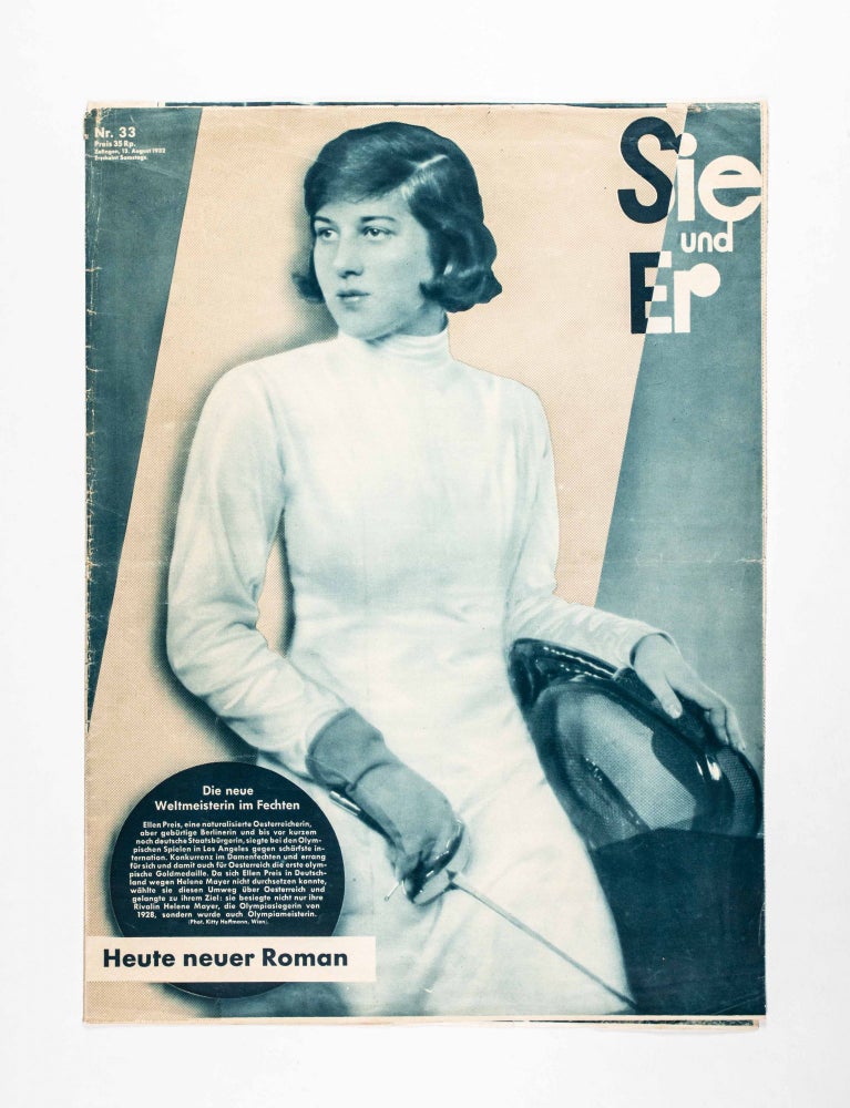 Item #47555 Magazine Cover of Ellen Müller-Preis in the Periodical "Sie und Er" Kitty Hoffmann, Photographer.