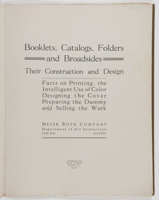Four Meyer Both Company Booklets of Art Instructions: Booklet Construction–Design–Merchandise Illustration–Constructive Drawing
