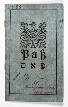 Passport Issued by the Deutsche Verwaltung im Gebiet des Oberbefehlshabers Ost (W.W.I. Passport Issued to Lithuanian Jewish Woman)