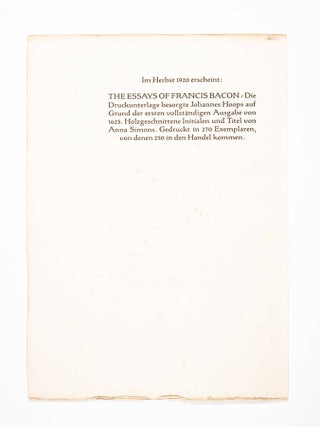 The Essays of Francis Bacon