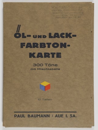 &Ouml;l- und Lack- Farbtonkarte. 10 Tafeln (Oil and Lacquer Color Tone Cards. 10 Plates. Paul Baumann.
