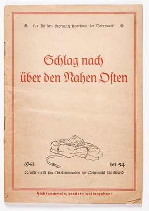 Item #47894 Schlag nach über den Nahen Osten 1941, Heft 54 (Look-up about the Middle East 1941,...