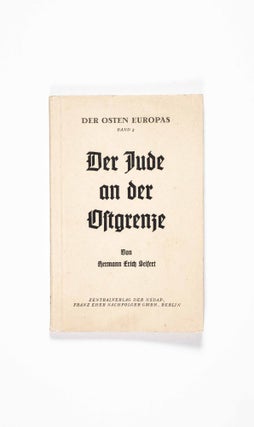 Item #47895 Der Jude an der Ostgrenze. Der Osten Europas Band 3 (The Jew at the Eastern Border....