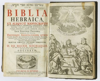 Biblia Hebraica, ex aliquot manuscriptis et compluribus impressis codicibus....Selectae variantes lectiones subiiciuntur