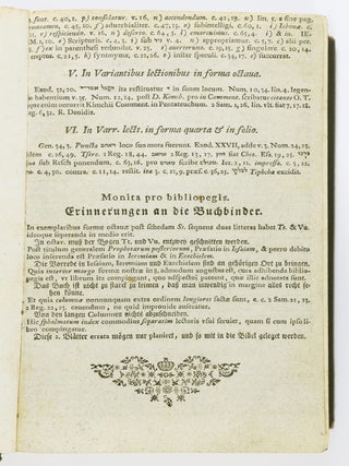 Biblia Hebraica, ex aliquot manuscriptis et compluribus impressis codicibus....Selectae variantes lectiones subiiciuntur