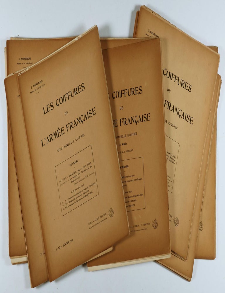 Item #47978 Les Coiffures de L'Arm&eacute;e Fran&ccedil;aise. Revue Mensuelle Illustr&eacute;e (French Army Headgear. Illustrated Monthly Magazine) 18 Issues [ PLATES HAND COLORED]. J. Margerand.