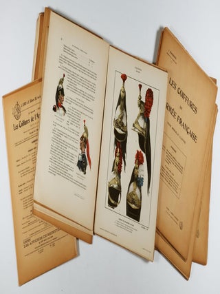Les Coiffures de L'Arm&eacute;e Fran&ccedil;aise. Revue Mensuelle Illustr&eacute;e (French Army Headgear. Illustrated Monthly Magazine) 18 Issues [ PLATES HAND COLORED]