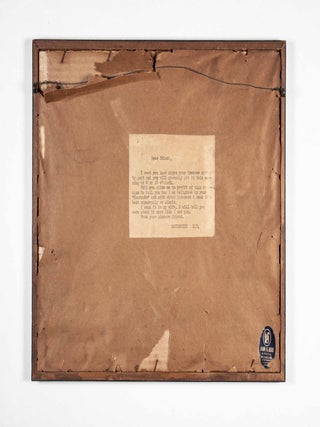 Framed Original Letter by M. P. Meyerbeer to Alexandre Weill with matted copperplate engraving of Meyerbeer