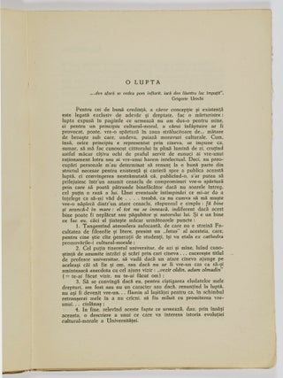 "Universitate?" Contributii la Istoria Cultural-Morala a Facultatei de Filosofie si Litere din Bucuresti (University? Contributions to the Cultural-Moral History of the Faculty of Philosophy and Letters in Bucharest)