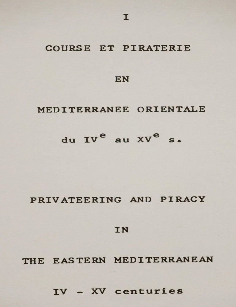Item #48192 Course et Piraterie (Race and Piracy) 2 Vols. n/a.