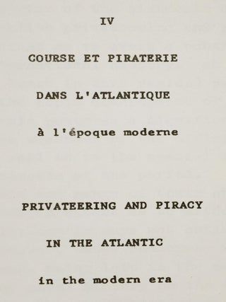 Course et Piraterie (Race and Piracy) 2 Vols.