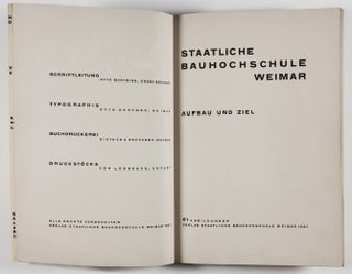 Staatliche Bauhochschule Weimar. Aufbau und Ziel (State Architecture Academy Weimar. Structure and Goal)