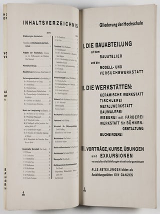 Staatliche Bauhochschule Weimar. Aufbau und Ziel (State Architecture Academy Weimar. Structure and Goal)