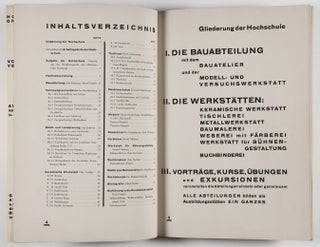 Staatliche Bauhochschule Weimar. Aufbau und Ziel (State Architecture Academy Weimar. Structure and Goal)
