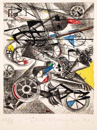 Item #48210 Zeit-Taster. 1/50 copies Mappe XII der Ausgaben der Galerie Flechtheim. Johannes...