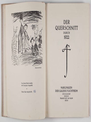 Der Querschnitt Durch 1922. Marginalien der Galerie Flechtheim