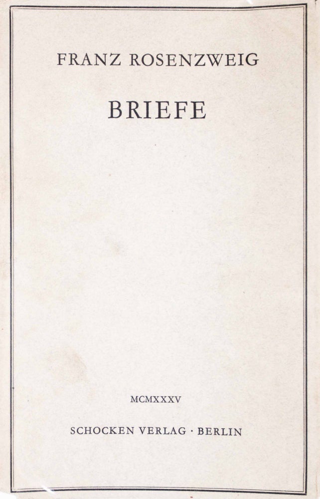 Item #48417 Briefe (Letters). Franz Rosenzweig, Edith Rosenzweig.