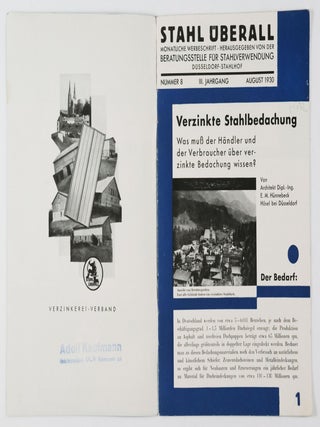 Stahl Überall. Monatliche Werbeschrift (Steel Everywhere. Monthly Advertising Paper) 2 Issues