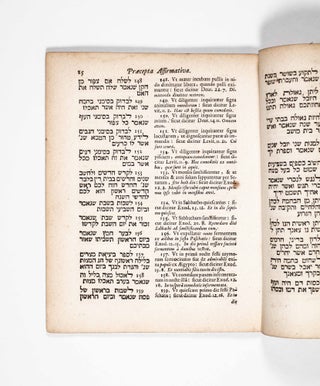 Sexcenta & Tredecim Praecepta Mosaica, a Maimonide ex Pentateucho [613 COMMANDMENTS IN HEBREW AND LATIN] [BOOK BLOCK ONLY]