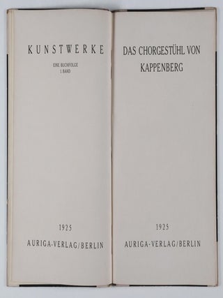 Das Chorgestühl von Kappenberg (The Choir Stalls of Cappenberg)