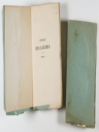 Annales Des Lagides, Ou Chronologie Des Rois Grecs D'Egypte (Annals of the Lagids, or. M. Champollion-Figeac, Jacques-Joseph.