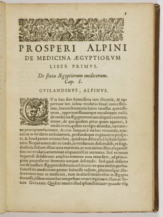 De Medicina Aegyptiorum. Libri Quatuor. & Iacobi Bontii In Indiis Archiatri, de Medicina Indorum. Editio Ultima