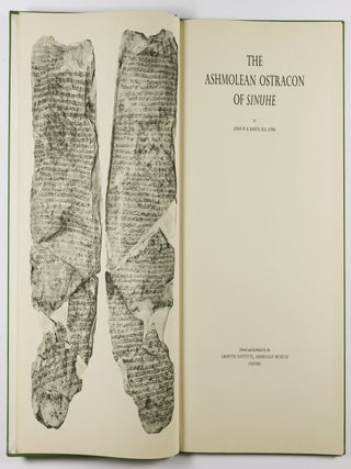 Item #48779 The Ashmolean Ostracon of Sinuhe. John W. B. Barns