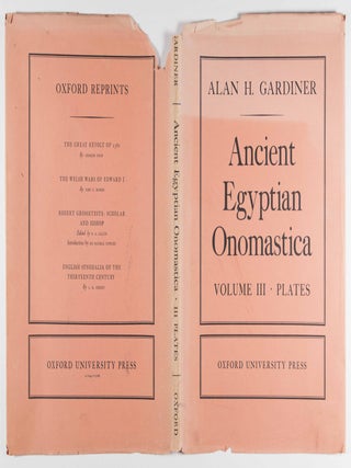 Ancient Egyptian Onomastica. 3 Vols.