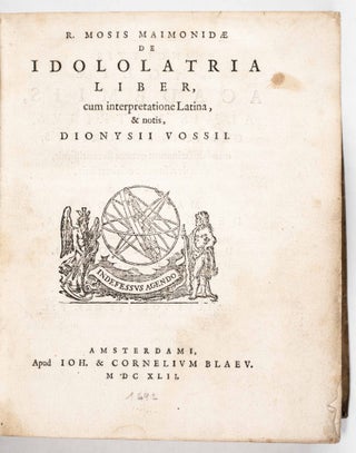 Item #48836 De idololatria liber (A Book on Idolatry) [BOUND WITH] De theologia gentili et...