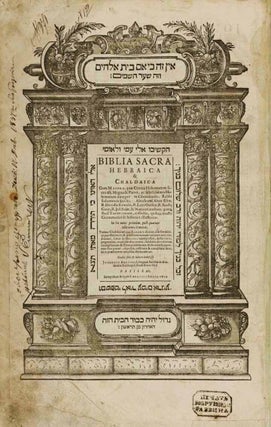 Item #48847 Biblia Sacra Hebraica & Chaldaica cum Masora (The Holy Bible in Hebrew and Aramaic,...