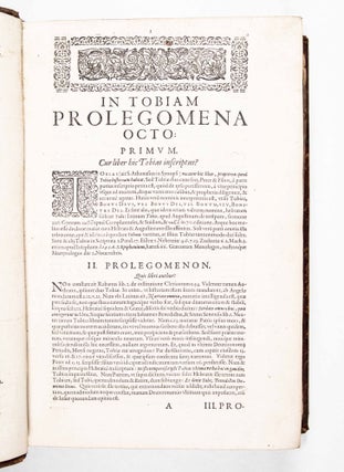 In Sacros Divinorum Bibliorum libros Tobiam, Iudiath, Esther, Machabaeos Commentarius [BOUND WITH] In Proverbia Salomonis tres libri commentariorum
