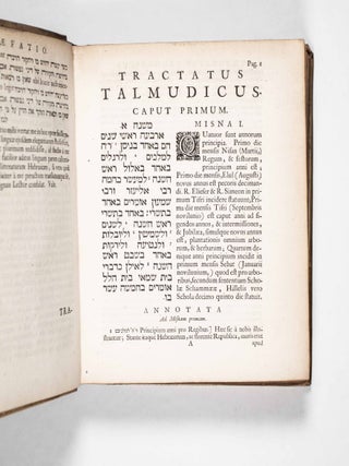 Masekhet Rosh ha-Shana: Tractatus Talmudicus de Festo Novi Anni ac Calendarum consecratione, itamque Maimonides De Synedriis et Poenis