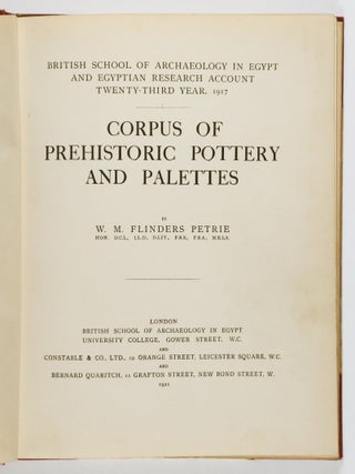 Corpus of Prehistoric Pottery and Palettes