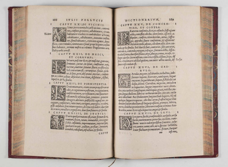 Item #48964 Onomasticon [BOUND WITH] In Pollucis Dictionarium Annotationes. Julius of Naukratis Pollux, Rudolf Gwalther.