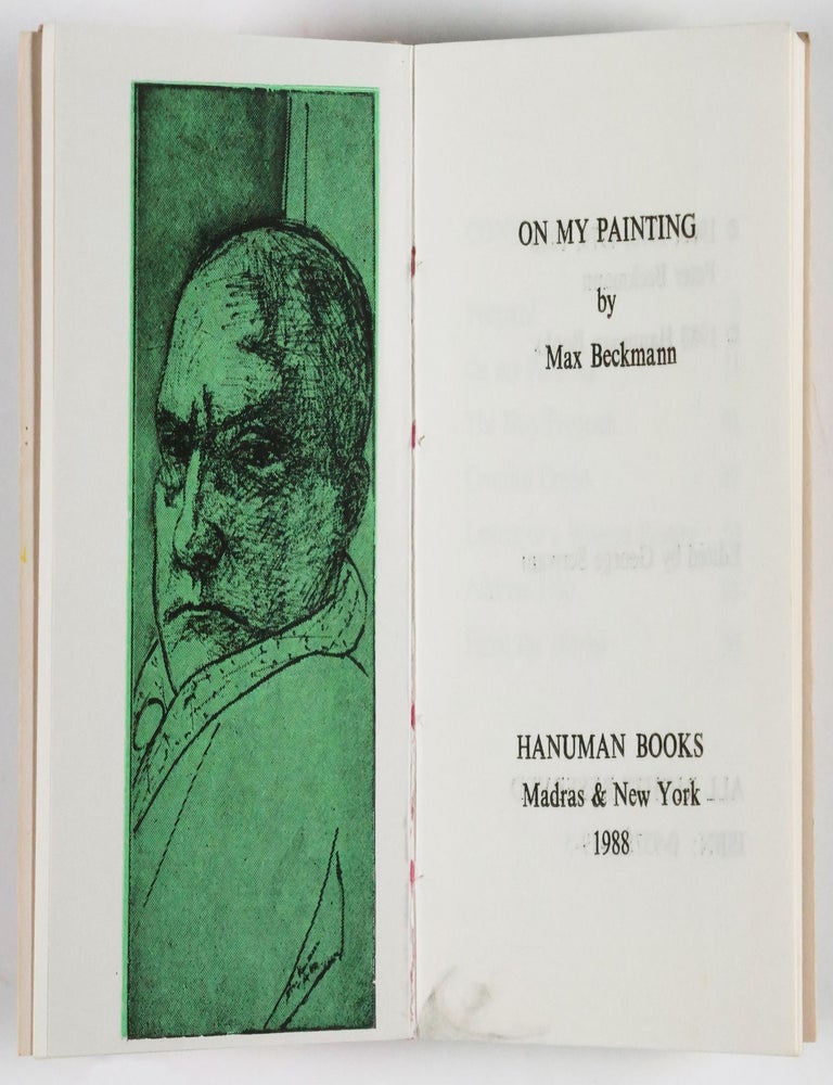 Item #49001 On my Painting. Max Beckman, George Scrivani.