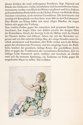 Leon Bakst. 42 Tafeln und 7 Abbildungen (42 Plates and 7 Illustrations) Complete. Extra illustrated with Five Additional Plates