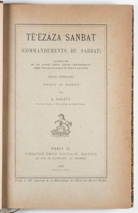 Item #49056 Te’ezaza Sanbat (Commandements du Sabbat), accompagné de six autres écrits...