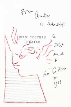Item #49082 Theatre [SIGNED & INSCRIBED, W/ AN ORIGINAL DRAWING BY COCTEAU.] (2 vols. complete)....