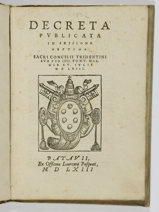 Omnia acta in Sacro Concilio Tridentino (All the Acts of the Sacred Council of Trent)