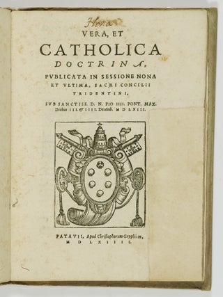 Omnia acta in Sacro Concilio Tridentino (All the Acts of the Sacred Council of Trent)