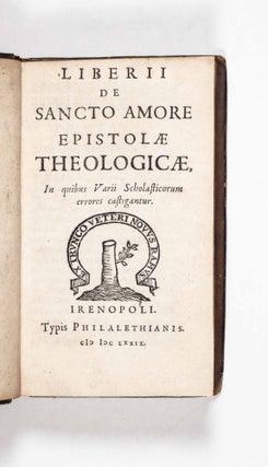 Item #49146 Epistolae theologicae (Theological Letters) [THE AUTHOR'S FIRST PUBLISHED WORK]. Jean...