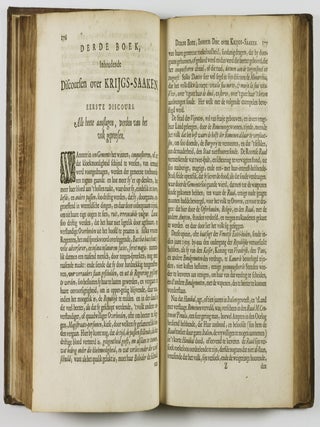 Politike Discoursen, handelende in ses onderscheide Boeken, van Steeden, Landen, Oorlogen, Kerken, Regeeringen, en Zeeden (Political Discourses, Treating in Six Separate Books, of Towns, Countries, Wars, Churches, Governments, and Seas)