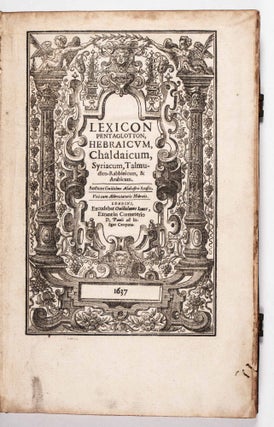 Item #49160 Lexicon pentaglotton... Una cum Abbreviaturis Hebraeis (A Lexicon of Five Languages,...