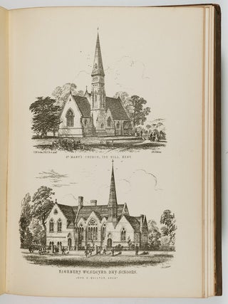 Examples of Modern Architecture, Ecclesiastical and Domestic. Sixty-Four Views of Churches & Chapels, Schools, Colleges, Mansions, Town Halls, Railway Stations, Etc. (Many with Plans attached.)